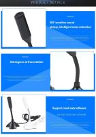 Microfono USB Ajustable Profesional De Alta Calidad Para Laptop Y Computadora Estudio Cantar Juego Streaming Micrófono Con Soporte - details 7
