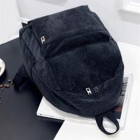 Mochila De Corduroy Para Mujer Estilo Preppy Sólido Bolsa De Hombro Para Niñas Teenager Cierre De Cremallera Material Principal Corduroy Lining De Poliéster - details 8