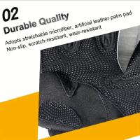 1Par De Guantes Tácticos Para Hombres Sin Dedos Ideal Para Deportes Al Aire Libre Tiro Caza Airsoft Y Ciclismo - details 8
