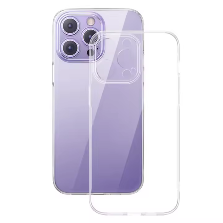 Funda Transparente Baseus Para iPhone 15 14 pro Max TPU Suave Fina Cubierta Protectora Para iPhone 13 12 11 pro Max Resistente a Arañazos Y Huellas - 1