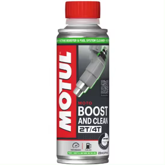 MOTUL BOOST AND CLEAN MOTO ELIMINADOR DE RESIDUOS GASOLINA 0.200 L 110873 - 1