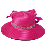 Sombrero Derby Elegante De Navidad Para Mujer Con Plumas Y Diamantes Anversa De Fiesta Casaca De Busto Broche Anversa De Busto - details 9