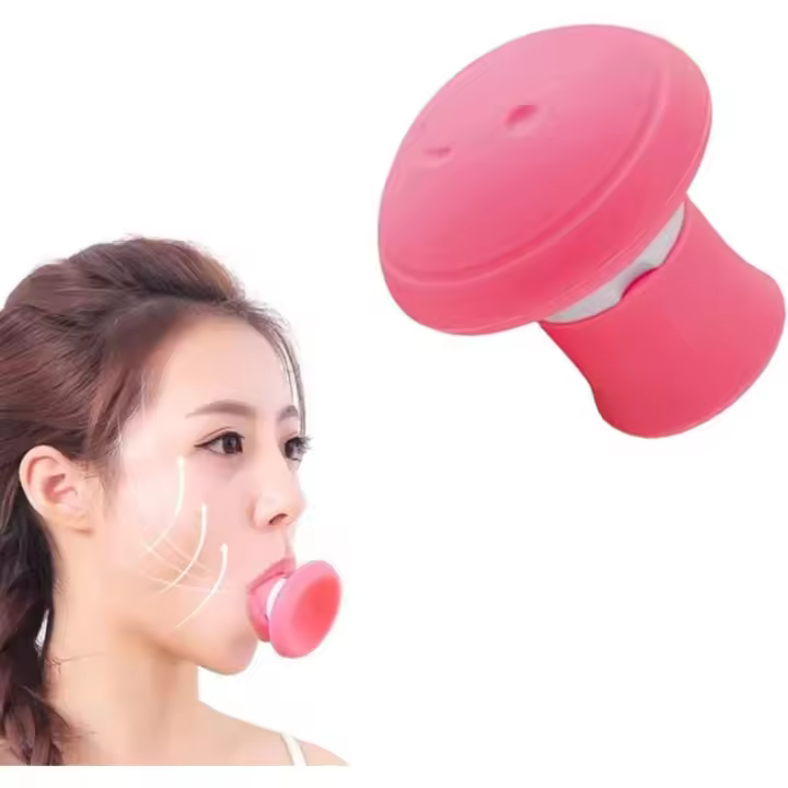 Herramienta de Adelanto facial, formador de labios musculares, ejercitador de mandíbula, formador reafirmante facial, reductor La flacidad DE LA PIEL Y EL Mejoramiento DE LA Línea de la mandíbula (Rose) - 1