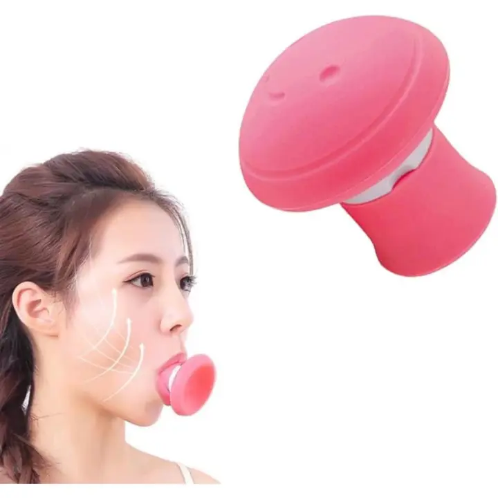 Herramienta de Adelanto facial, formador de labios musculares, ejercitador de mandíbula, formador reafirmante facial, reductor La flacidad DE LA PIEL Y EL Mejoramiento DE LA Línea de la mandíbula (Rose) - 1