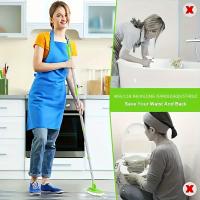 2-in-1 Long Handle Shower Scrub Brush Set with Adjustable Cleaning Head, One Stiff Bristle and Three Sponge Attachments, Manual Multipurpose Bath, Tile, and Tub Cleaner, Living Room Applicable, Electricity-Free Operation. Gl - details 3