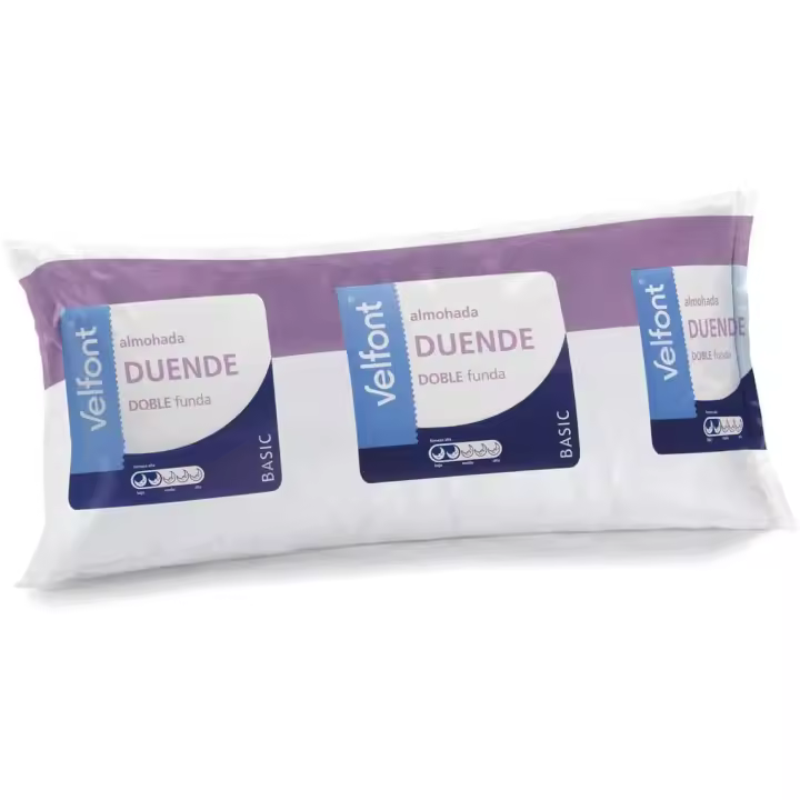Almohada Duende Infantil  Velfont - Almohada de fibra Neotherm® y doble funda de algodón peinado con cremallera - 1