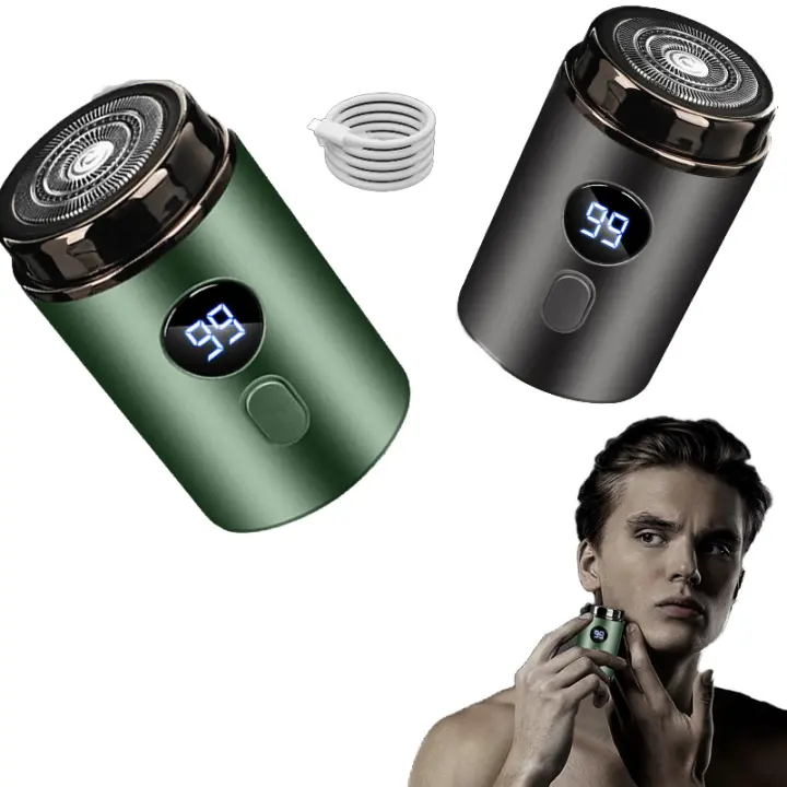 Afeitadora Eléctrica Para Hombres Con Pantalla Digital Inteligente Mini Portátil Recargable Lavable Afeitadora De Barba Afeitadora - 1