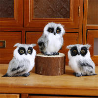 Adorno De Casa En Forma De Águila Miniatura De Color Blanco Y Negro Simulación De Pelo De Animal Decoración Para Interiores Regalo - details 7