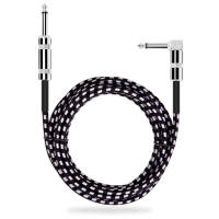 Cable De Audio Para Guitarra Eléctrica Negro Y Blanco 24AWG Reducción De Ruido 6.35mm Jack Longitud Opcional 30-50cm - details 7