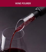 Juego De Abrevidrios Eléctrico 4-en-1 Recargable Automático Con Tapa Para Vino Y Rieles De Vino Acero Inoxidable Ecológico - details 8