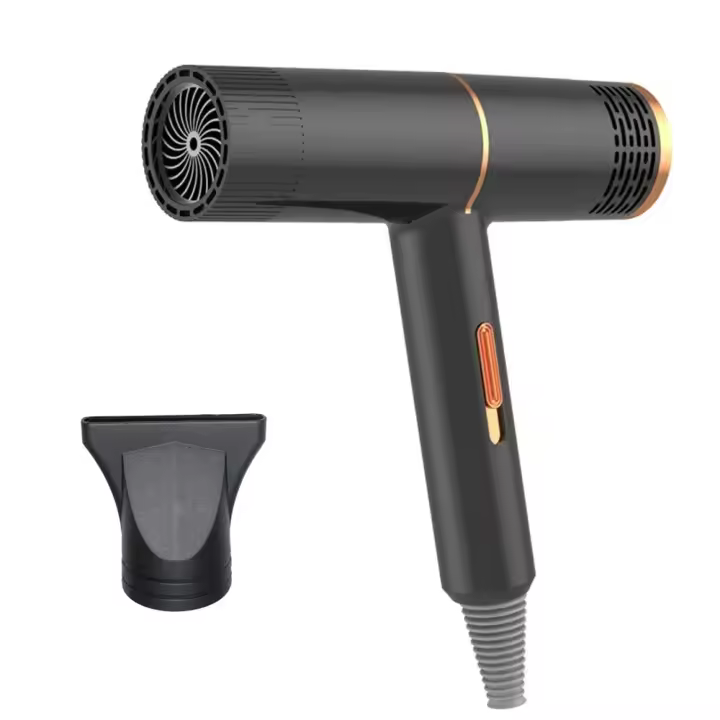 Secador De Pelo Profesional Con Fuerte Corriente De Aire Caliente Y Frío Iónico Negativo Estilo De Peluquería Eléctrico Con Manillar Plegable 1000-1199W 3 Velocidades 2 Modos De Calor - 1