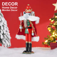Nutcrackador De Madera 30CM Soldado Figura Artesanal Decoración De Navidad Para Escritorio Casa Regalo Para Niños - details 1