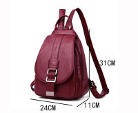 Mochila Multifuncional De Cuero Para Mujer Casual Para Niñas Y Adolescentes Escuela Viaje Bolsa Pequeña Capacidad Inferior a 20 Litros - details 5