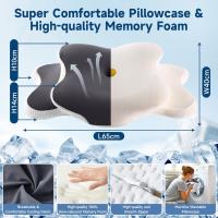 Almohada Cervical de Espuma Viscoelastica Memory Almohada Orthopedic para Soporte de Cuello Almohadas Ergonómico para Dormir de Lado y Boca Arriba 65*40*14/10cm - details 4