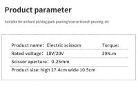 Tijeras Eléctricas De Podar Sin Cable Milwaukee 18V Motor Brushless Pantalla LED Herramienta De Jardín Para Frutas Y Bonsái - details 3