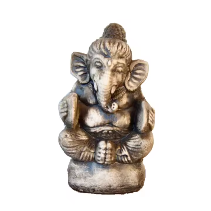 Escultura Decorativa de Piedra Ganesha 14x24cm de AnaParra - Hecha en España - 1