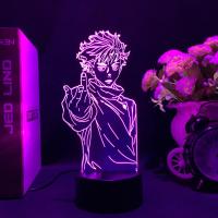 Luz LED Anime Jujutsu Kaisen Yuji Itadori Ryomen Sukuna Gojo Satoru Para Decoración De Habitación Infantil Regalo De Cumpleaños - details 10