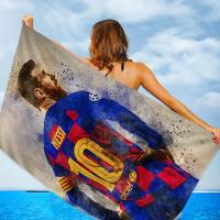 Toalla De Baño Superstar De Fútbol M-Messi 10 Impresión Toalla De Playa Absorbente Y Transpirable Para Niñas Y Niños Toalla De Poliéster/Celulosa Combinada Tamaño 30x60 Cm - details 5