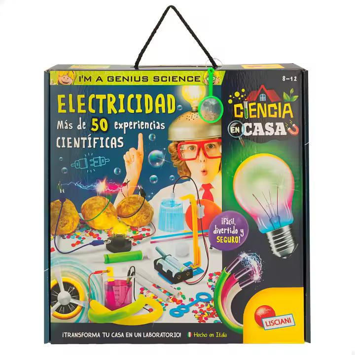 Laboratorio Lisciani I'm A Genius 50 experimentos científicos para niños sobre electricidad. Regalos y juguetes de ciencia infantiles +8 años - 1