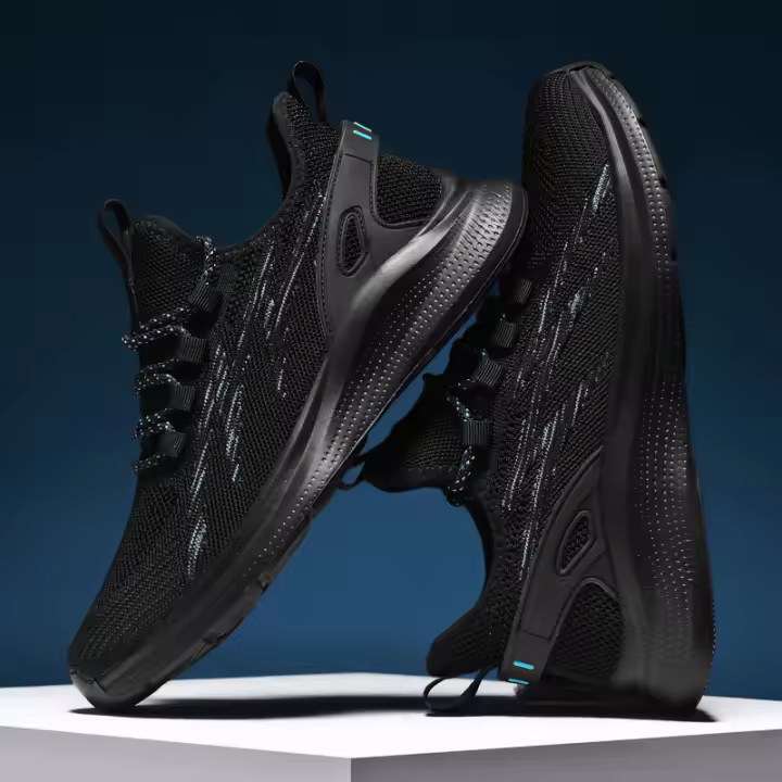Zapatos De Correr Transpirables Ligeros Con Cordones Antideslizantes Deportivos Moda Zapatillas De Tenis Para Hombre - 1