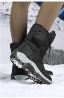 Botas De Tobillo Para Mujer Invierno Botas De Nieve Al Aire Libre Botas De Camuflaje Con Pluma Gruesa Botas De Senderismo Con Plataforma Botas De Tacón Bajo Material De Suela De Goma Talla Verdadera - details 9
