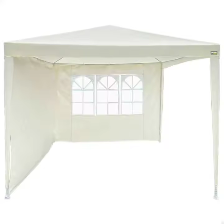 Cenador Aktive con 2 paredes poliéster crema 240x270x270 cm - 1