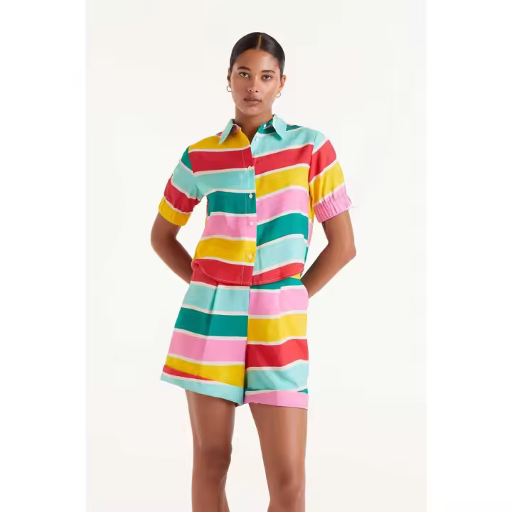 Compañia Fantastica Camisa Mujer Rayas Colour Wave - 1