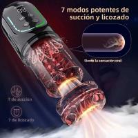 Masturbador Automático Para Hombres Con Vibración Y Calor Pantalla LCD Juguete Sexual Para Adultos Realismo De Pecho - details 0
