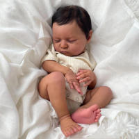 Muñeca De Silicona Suave De 50 CM Bebé Dormido Reborn Para Niña 20 Pulgadas Cuerpo De Tela Realista Juguete De Cumpleaños - details 0