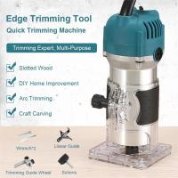Máquina enrutadora de madera de 800W, recortadora eléctrica para carpintería, herramientas de corte de fresado de tallado de madera de 1/4 pulgadas, 30000RPM, herramientas eléctricas de carpintero - details 6