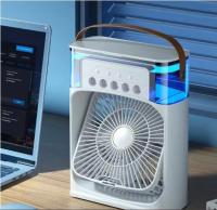 A&M MARBELLA - Mini Ventilador portatil con Difusor de Agua, Mini enfriador de Escritorio con luces , Ventilador USB-C mini, de mesa, nebulizador de agua y difusor de aromas, con temporizador de autoapagado, - details 2