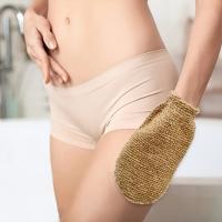 Toalla De Baño De Lino De Ramia Y Jute Escobilla De Ducha Para Exfoliación Corporal Cinta De Masaje Para Limpieza Del Baño - details 6