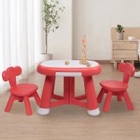 Devessport Mesa y 2 Sillas Infantiles Escritorio con Pizarra Blanca Multifuncional para Niños de +12 Meses 64,4x52x45,6 cm Rojo Coral - details 5