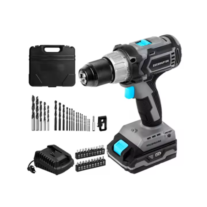 Taladro atornillador perforador con batería de 20 V y 2.000 mAh con motor DC Brushless 4819 con tecnología sin escobillas, velocidad sin carga de 0-550 / 0-2. - 1