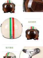 Casco De Motocicleta Retro APROBADO DOT Para Motocross Con Lente 3/4 Chopper Motorbike Helmets Abs Material Hombre - details 8
