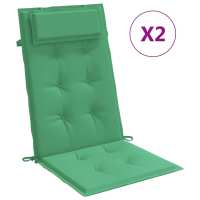 vidaXL Cojines de silla con respaldo alto 2 uds tela Color Antracita,  Gris,  Beige y mas Cojín Decorativo de Asiento Cojines de muebles de salon - details 1