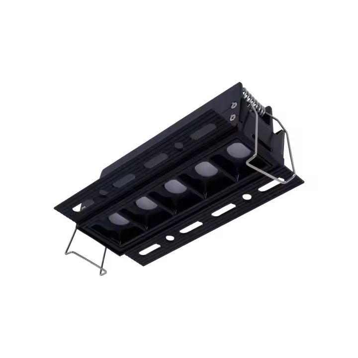 Barcelona LED Foco lineal LED trimless / integración - 12W - UGR18 - CRI90 - Negro - 1