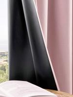 2pcs Cortinas 100% Negro Rotura Térmica Para Decoración Del Hogar Adecuadas Para Sala De Estar Dormitorio Cocina - details 1