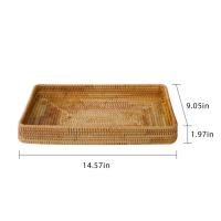Cesta De Almacenamiento Tejida a Mano En Rotura Para Picnic Almohadilla De Pan Y Comida Caja De Frutas Y Pasteles Decoración De Escritorio En Casa Material De Bambú Ecológico - details 15