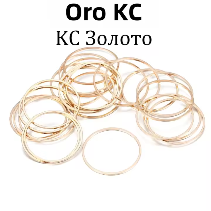 20-50Pcs Anillos Redondos Para Pendientes De 8-60mm Conectores De Hilo De Aro Para Fabricación De Joyas DIY Accesorios De Anillos Cerrados De Metal Para Manualidades - 1