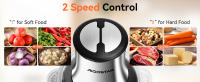 Aigostar - Picadora Eléctrica de Cocina, 500W de Potencia, con 4 Cuchillas Afiladas y Bol de Acero Inoxidable de 1.8L, 2 Velocidades, Ideal para Carne, Verduras, Fruta y Frutos Secos - details 4