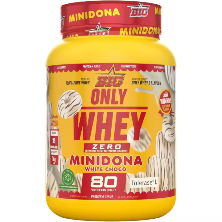 BIG Only Whey Zero 1 kg – Proteína de Suero Sin Lactosa | Sabor Minidona Chocolate Blanco - 1
