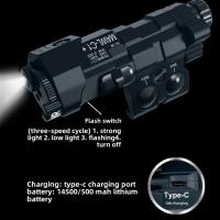 Linterna Táctica MAWLC1 LED Con Caja De Almacenamiento De Batería Modulada Resistente Al Agua Para Juego De Tácticas CS Caza Y Exploración Adecuada Para Ranura De 20mm - details 9