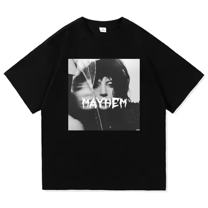 Camiseta De Algodón Para Hombre Estampada Con Diseño De Álbum Mayhem De Lady Gaga Camiseta Casual De Manga Corta Cuello Redondo - 1