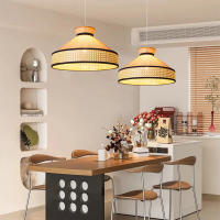 ALPINALUZ  Lámpara Colgante de Ratán "Olite" – Pantalla Tejida a Mano Ø45×29 cm, Estilo Bohemio y Natural, Casquillo E27 para Comedor o Salón - details 0