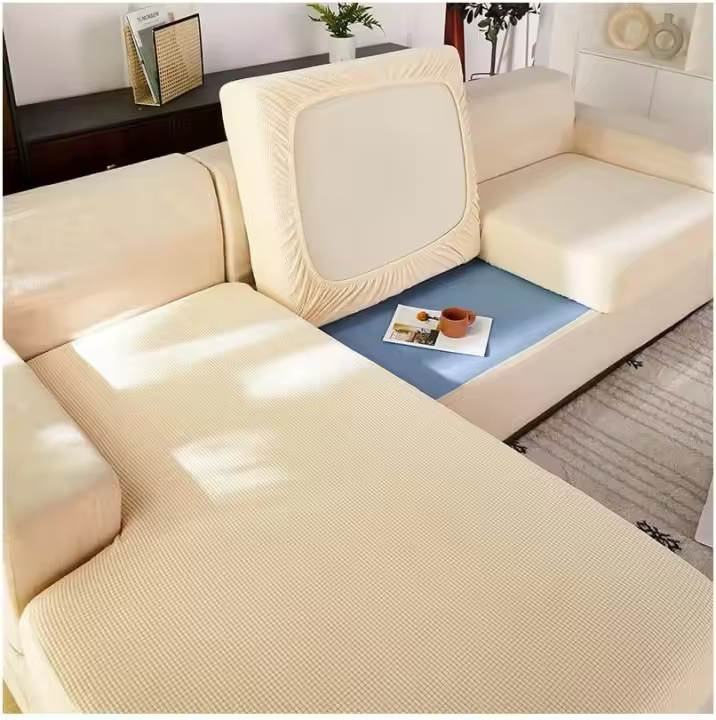 Elástica Cubre/Funda De Sofá Chaise Longue Derecho/Izquierdo Seccionales Funda para Sofà Terciopelo En Forma De L Cubre Sofá Gris Oscuro para Perros Gatos Fundas Sofas 3 Y 2 Plazas ( Color : #3 , Size - 1