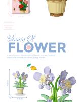 Bloques De Construcción De Flores Eteriores En Estilo 12 Juguetes De Montaje Para Niños Modelo De Decoración De Potted Plantas - details 11