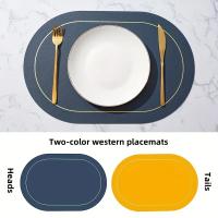 Juego De Tapetes Para Mesa De Cuero Lavables Y Resistente Al Calor Antideslizante Impermeable Para Comedor Tamaños 45x30CM Colores Variados - details 13