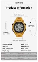 Reloj Digital Para Hombre SYNOKE Deportivo Impermeable 50M Con Función De Alarma Pantalla Grande Luz Trasera Resistente Al Choque - details 1