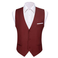 Chaleco De Seda Para Hombre En 20 Colores S-5XL Estilo Formal Sin Mangas Cuello Redondo Ajustado Para Todas Las Estaciones - details 21